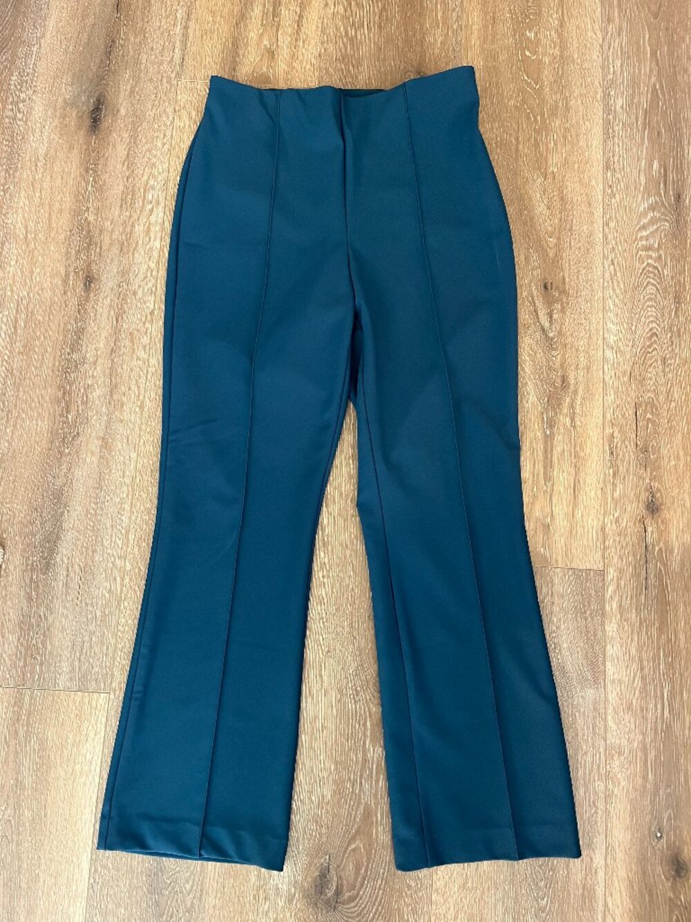 NWOT CHRISTIAN SIRIANO Straight Leg High Rise Dress Pants - 10 Teal Blue, Office